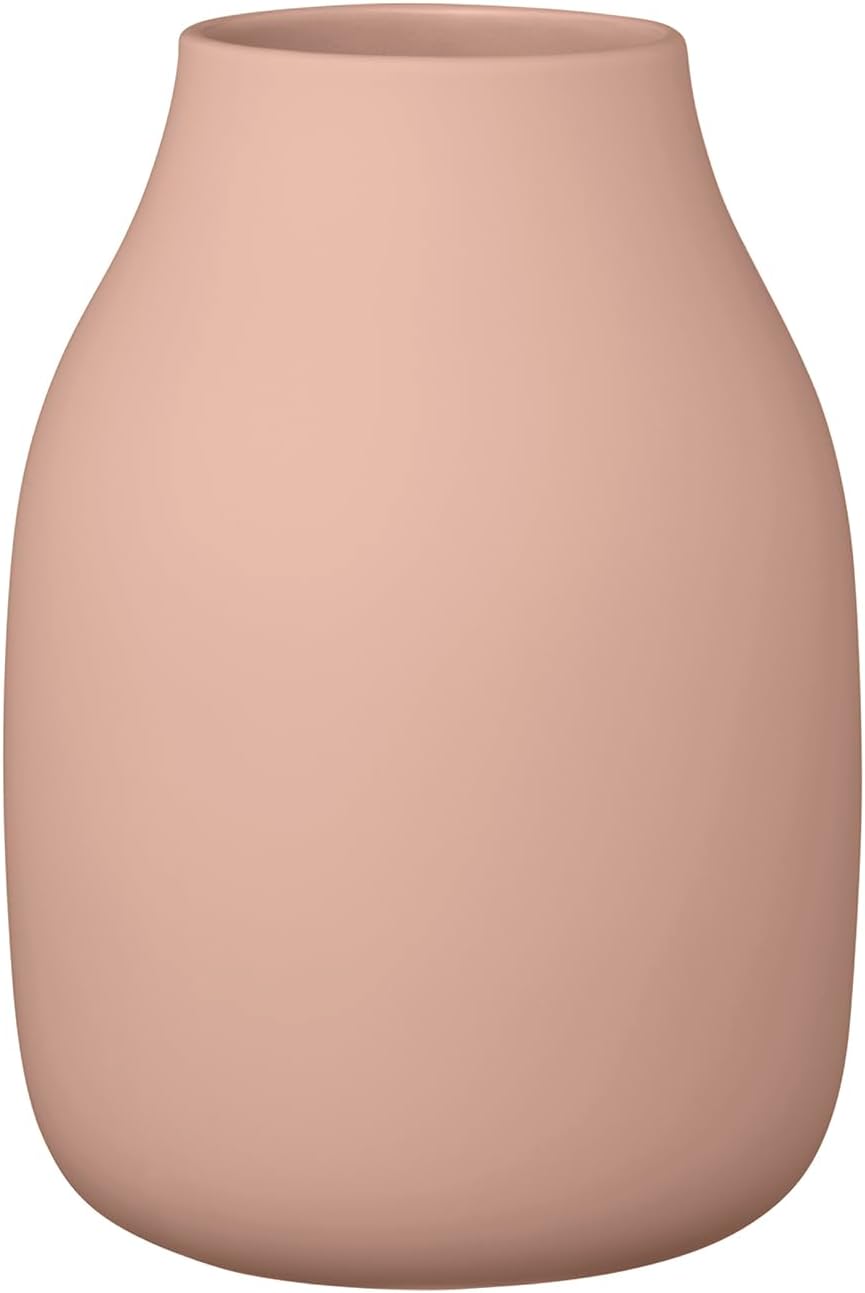 blomus Vase, Colora, Flower Vase Made of Ceramic, Indian Tan Colour, Size L, Diameter 14 x 20 cm, Handmade