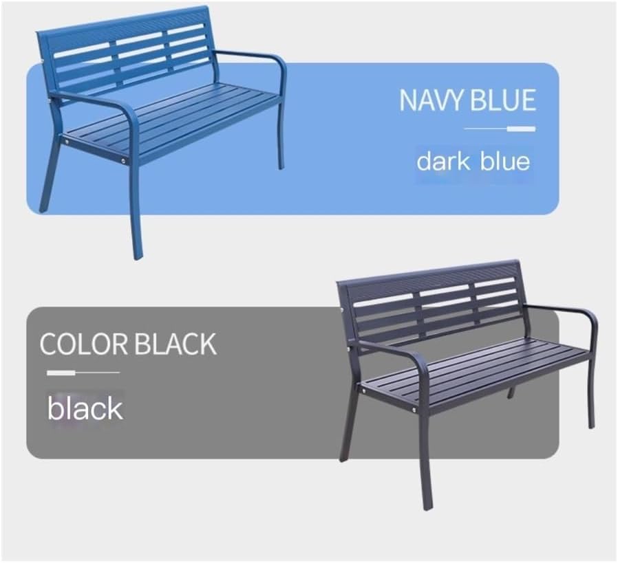 Outdoor Bench, Cast Aluminum Park Bench - Outdoor Backrest Garden Bench for Patio, Yard Garden Bench(Green)