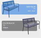 Outdoor Bench, Cast Aluminum Park Bench - Outdoor Backrest Garden Bench for Patio, Yard Garden Bench(Green)