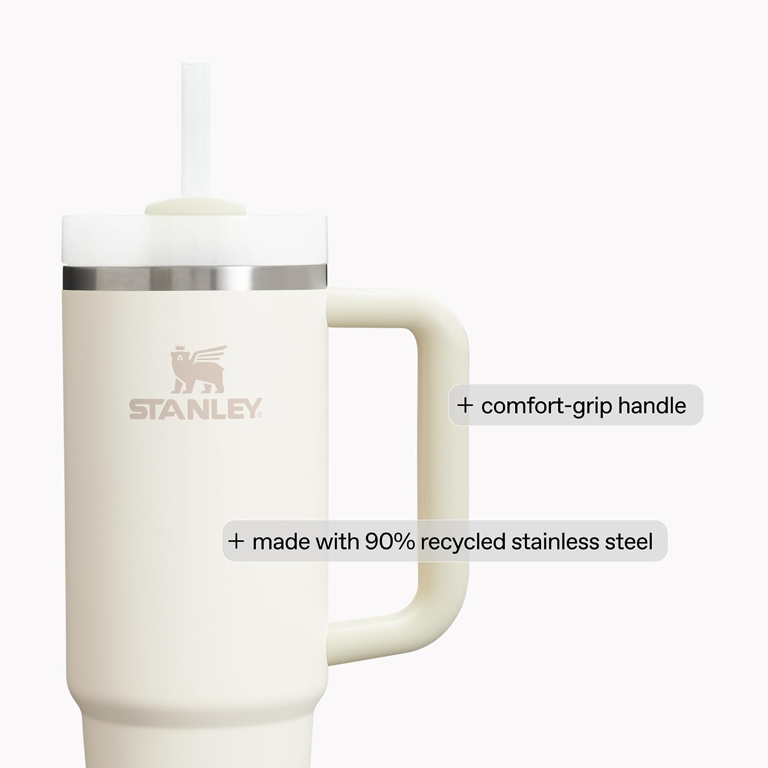 STANLEY Quencher H2.0 Tumbler with Handle and Straw 30 oz | Flowstate 3-Position Lid | Cup Holder Compatible for Travel | Insulated Stainless Steel Cup | BPA-Free | Violet Blossom