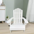 Kids Adirondack Chair, White Wood Children Outdoor Patio Chair and Child Garden Seat for Indoor Outdoor Porch Backyard Lawn Furniture