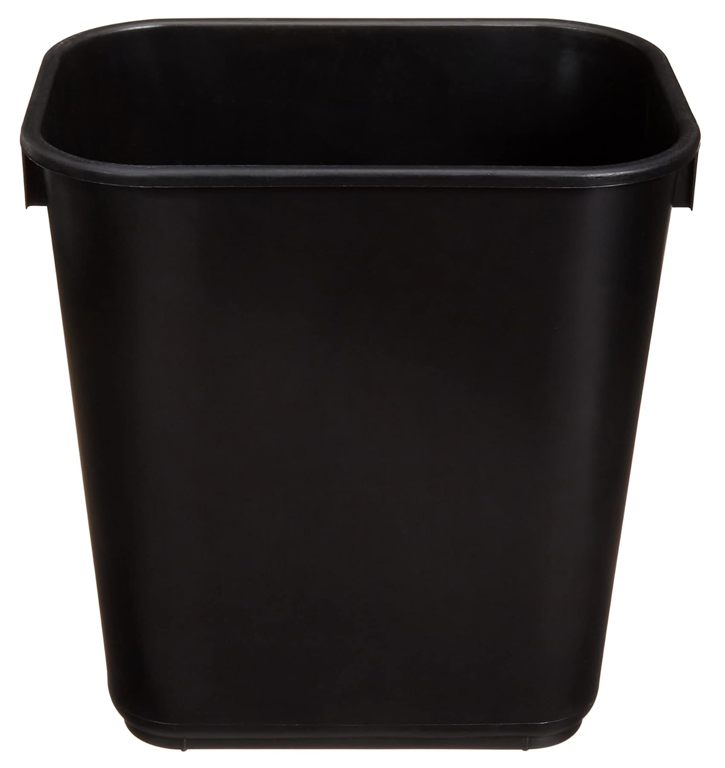Amazon Basics Small Rectangular Commercial Office Wastebasket, Easy to Clean,11.4"L x 8"W x 12"H , 3 Gallon, Black, 2-Pack