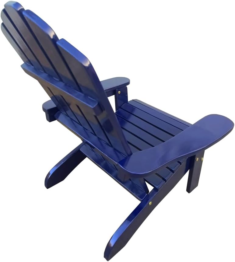 Light Pink Children's Rocking Chair for Kids – Sturdy Solid Wood Indoor & Outdoor Rocker with Slatted Backrest, Easy Assembly (Blue + Solid Wood-1)