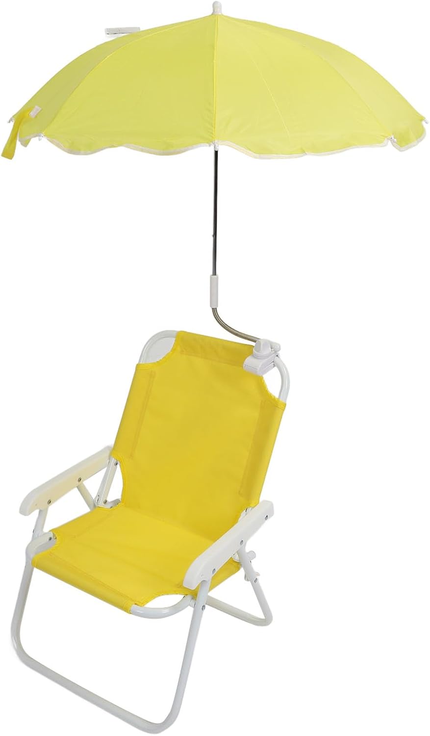 Semme Childs Beach Chair Kids Chair with Umb S Folding Beach with Umbrella Portable Outdoor Sand for Kids Ideal for Vacations Picnics Parties Extra Large Size Yellow (Yellow)
