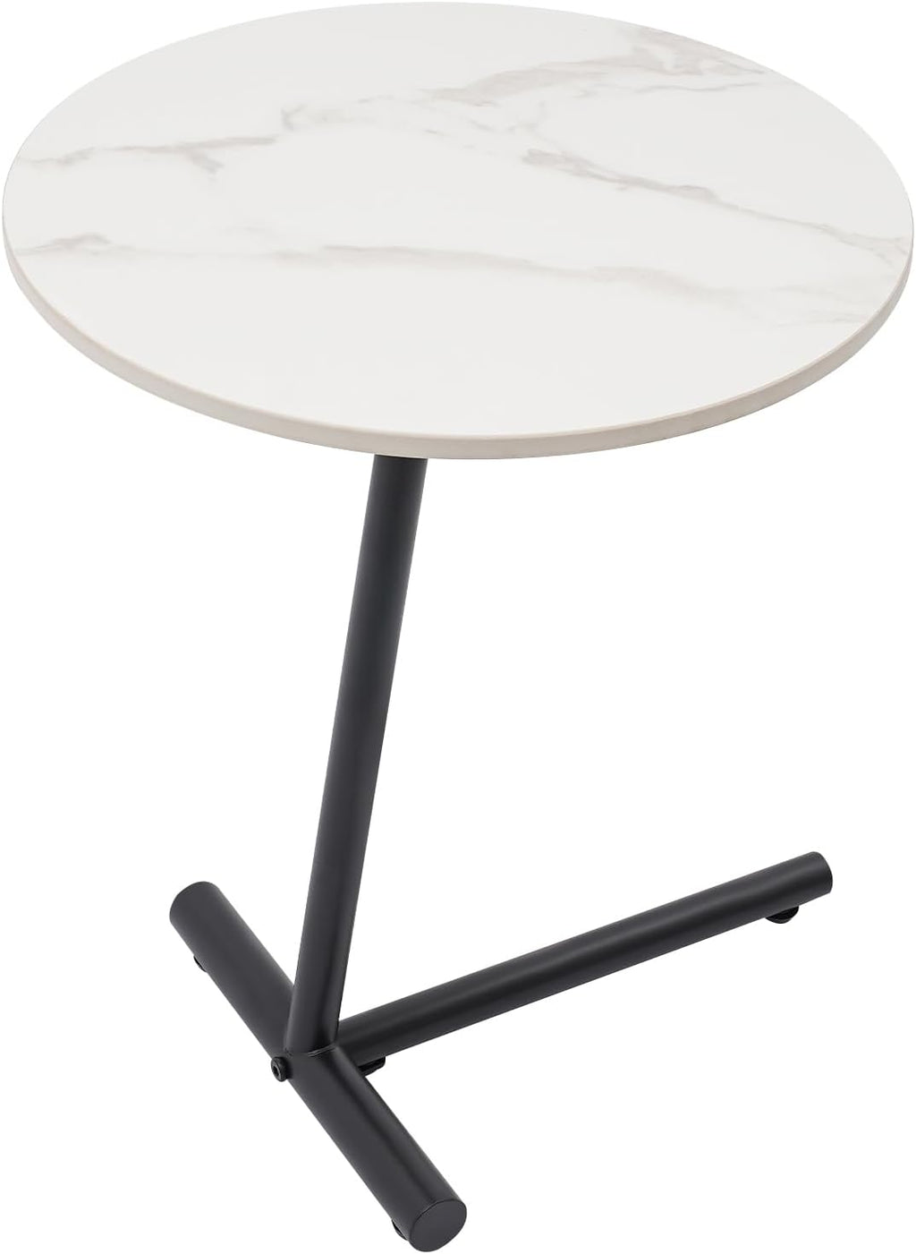 C Shaped End Table,Round Couch Table,Modern Side Table,Sofa Tray Table for Bedroom,Living Room