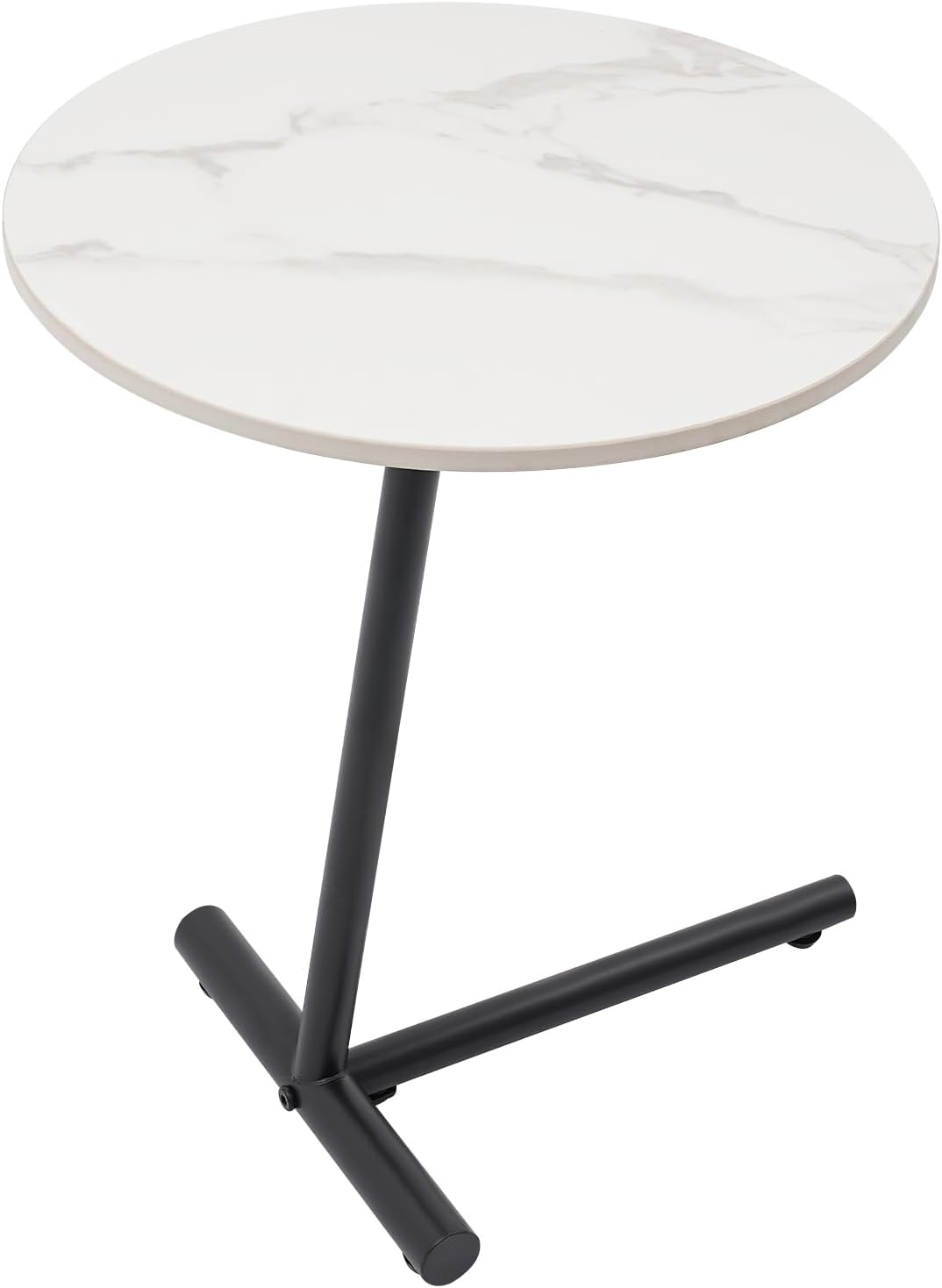C Shaped End Table,Round Couch Table,Modern Side Table,Sofa Tray Table for Bedroom,Living Room