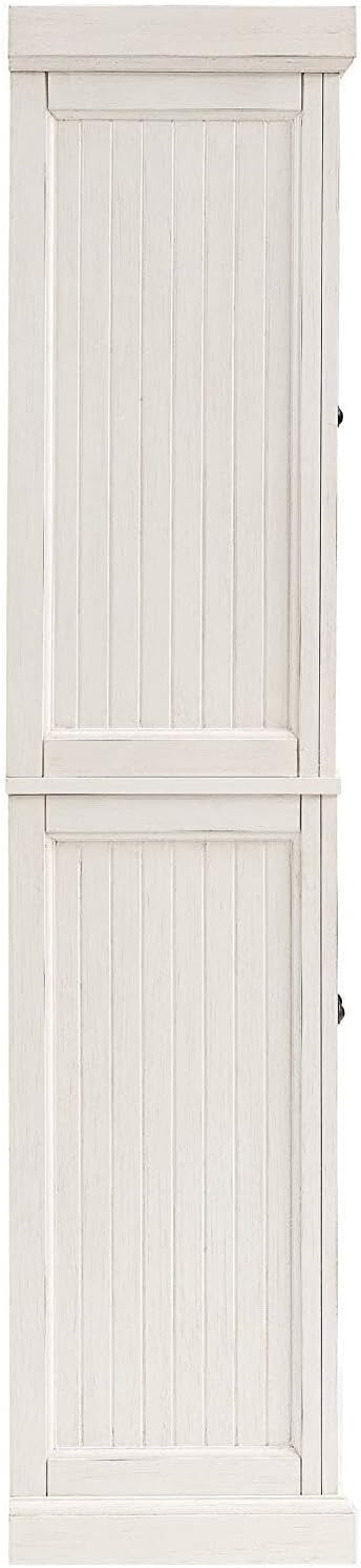 Maykoosh Kitchen Pantry Cabinet - Large Storage, Adjustable Shelves, Distressed White