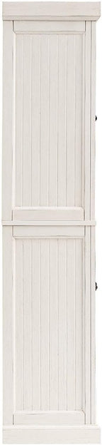 Maykoosh Kitchen Pantry Cabinet - Large Storage, Adjustable Shelves, Distressed White
