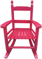 free-space Garden Children's Leisure Rocking Chair, Durable Solid Wood Children's backrest Rocking Chair