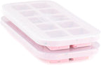 Souper Cubes 2 Tbsp Silicone Freezer Molds with Lids, Cotton Candy, 2-Pack | 100% Platinum-Cured Silicone Freezer Trays, Oven & Microwave Safe, Perfect for Freezing Garlic, Herbs, Tomato Paste and More