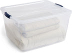 Rubbermaid Cleverstore 71 Qt Clear Storage Bins with Lids, 4-Pack, Stackable, BPA-Free, Made in USA
