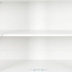 72" Kitchen Pantry Storage Cabinet, Traditional Freestanding Cupboard with 4 Doors and Adjustable Shelves, Large Central Drawer, White,15.75 * 30 * 72