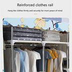 Wardrobe Organiser Wardrobe Storage Quick Install Wardrobe Storage Double The Weight Strong and Sturdy Used for Rental Room Bedroom (Size : 125X45X170cm A)
