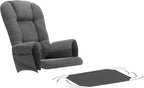 5pcs Velvet Glider Rocker Cushions Set, Glider Rocker Replacement Cushions with Ottoman Cushion Storage Pocket for Indoor Nursery Glider Rocking Chair
