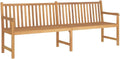 89.8 Inch Solid Teak Wood Garden Bench, Extra Large 4-Seater Outdoor Seating for Patio, Porch, Deck, and Backyard, Weather-Resistant Oiled Finish