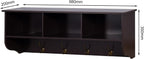 Modern Entryway Wall Mounted Coat Rack, with 4 Dual Hooks Living Room Storage Shelf,for Kitchen Home