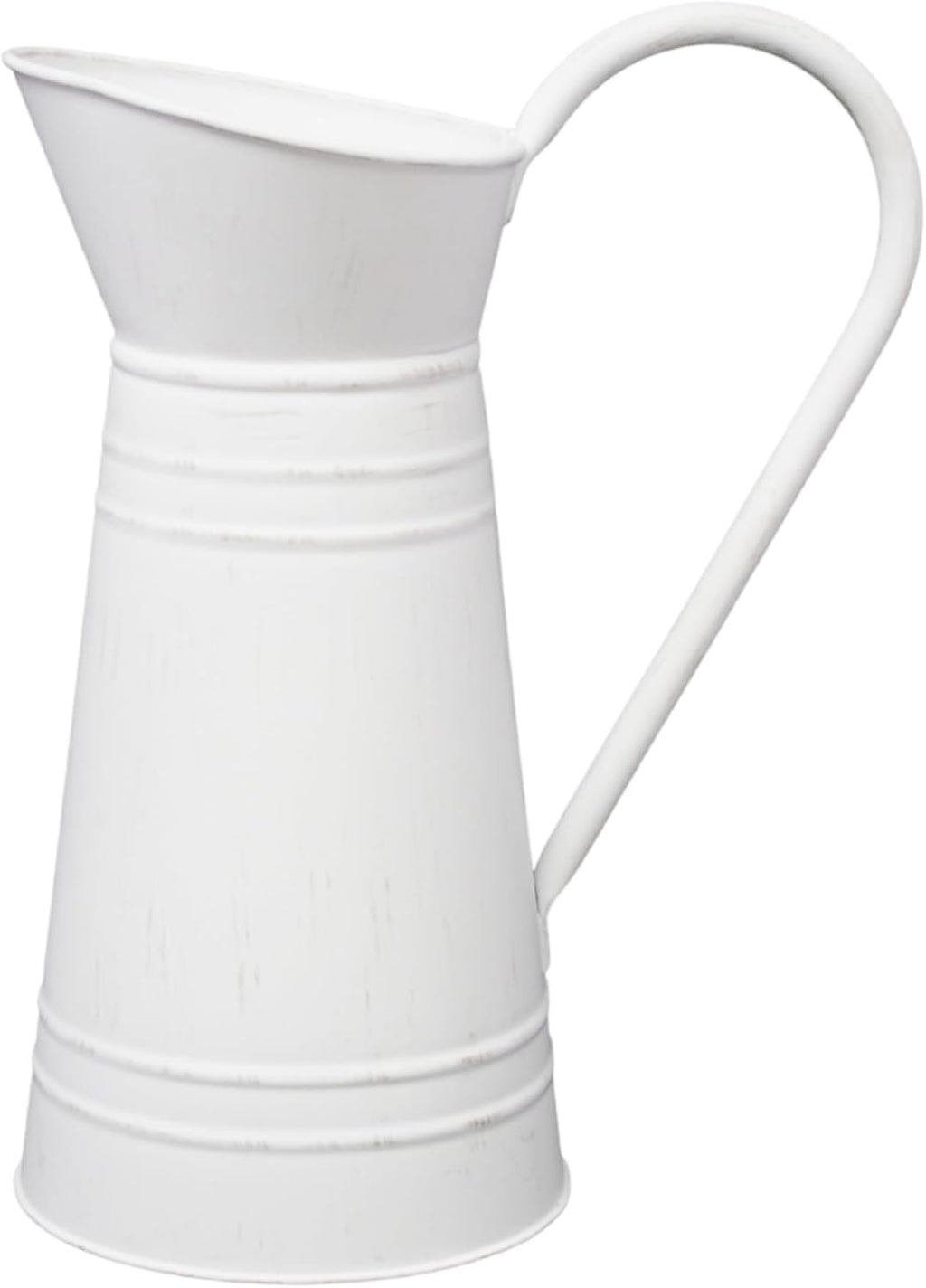 Hosley Metal Pitcher Vase, Farmhouse Rustic Watering Can Flower Jug, Vintage Shabby Chic Milk Jug Vase,10''H for Floral Arrangements