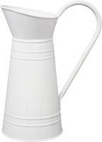 Hosley Metal Pitcher Vase, Farmhouse Rustic Watering Can Flower Jug, Vintage Shabby Chic Milk Jug Vase,10''H for Floral Arrangements