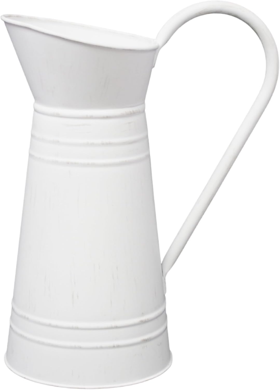 Hosley Metal Pitcher Vase, Farmhouse Rustic Watering Can Flower Jug, Vintage Shabby Chic Milk Jug Vase,10''H for Floral Arrangements