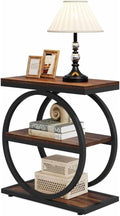 End Table, Small End Table, Living Room End Table, Modern End Table, Living Room & Bedroom, Easy to Assemble,Brown,23.62"x11.81"x 25.59"