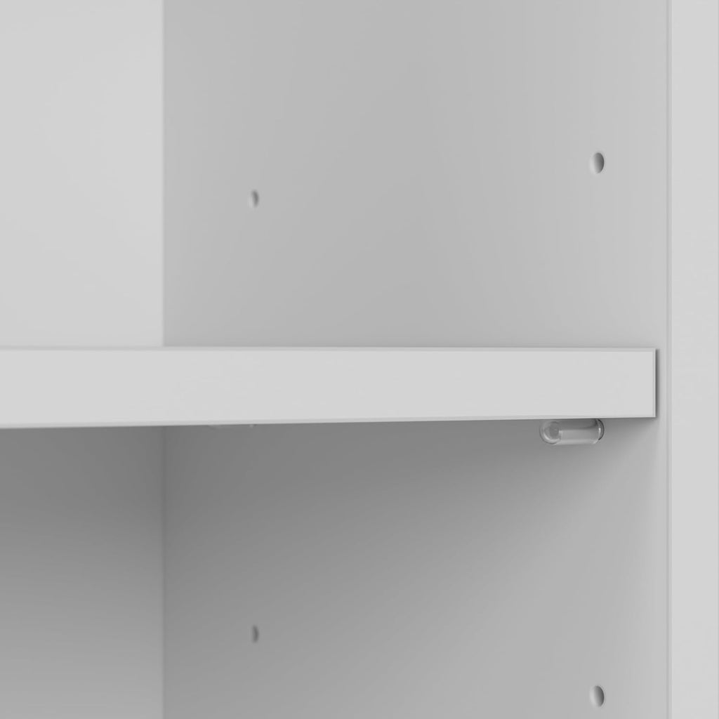 Bush Furniture L Shaped Desk with Hutch, 5 Shelf Bookcase and Lateral File Cabinet | Cabot Collection Corner Computer Table with Storage and Bookshelf | 60Wx23DX37W