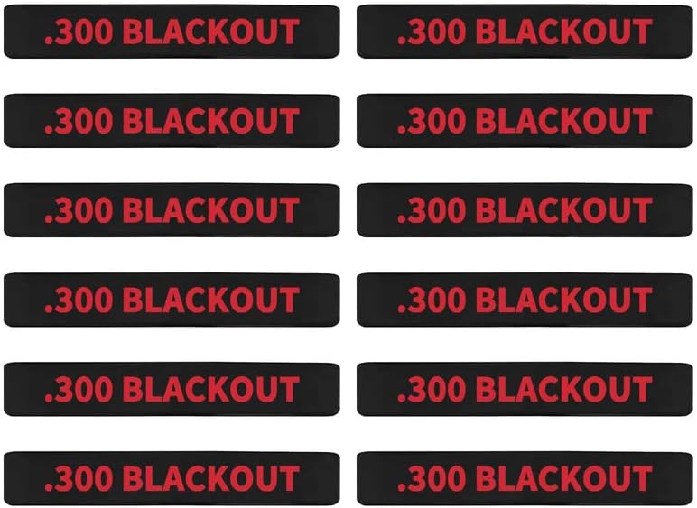 12 Pack Miaozhun .300 Blackout Magazine Marking Bands 300 BLK Magazine Caliber Identification