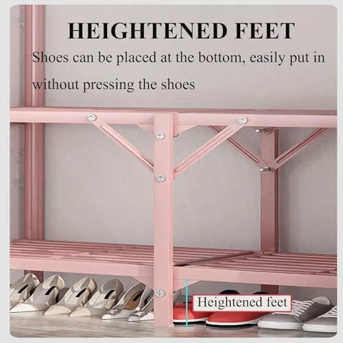 Portable Closet Foldable Wardrobe Steel Tube Thick Storage Bedroom Household Storage Fabric Wardrobe Easy to Assemble Temporary Closet