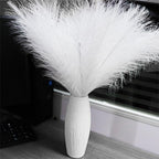 MAKHOT White Pampas Grass Decor Fluffy, Faux Pampass White Small Fake Pampas 30"-5 Pcs Pampass Grass Floral WhiteFlowers Filler for Floor Vases, WhitePampas for Home Vase Decor