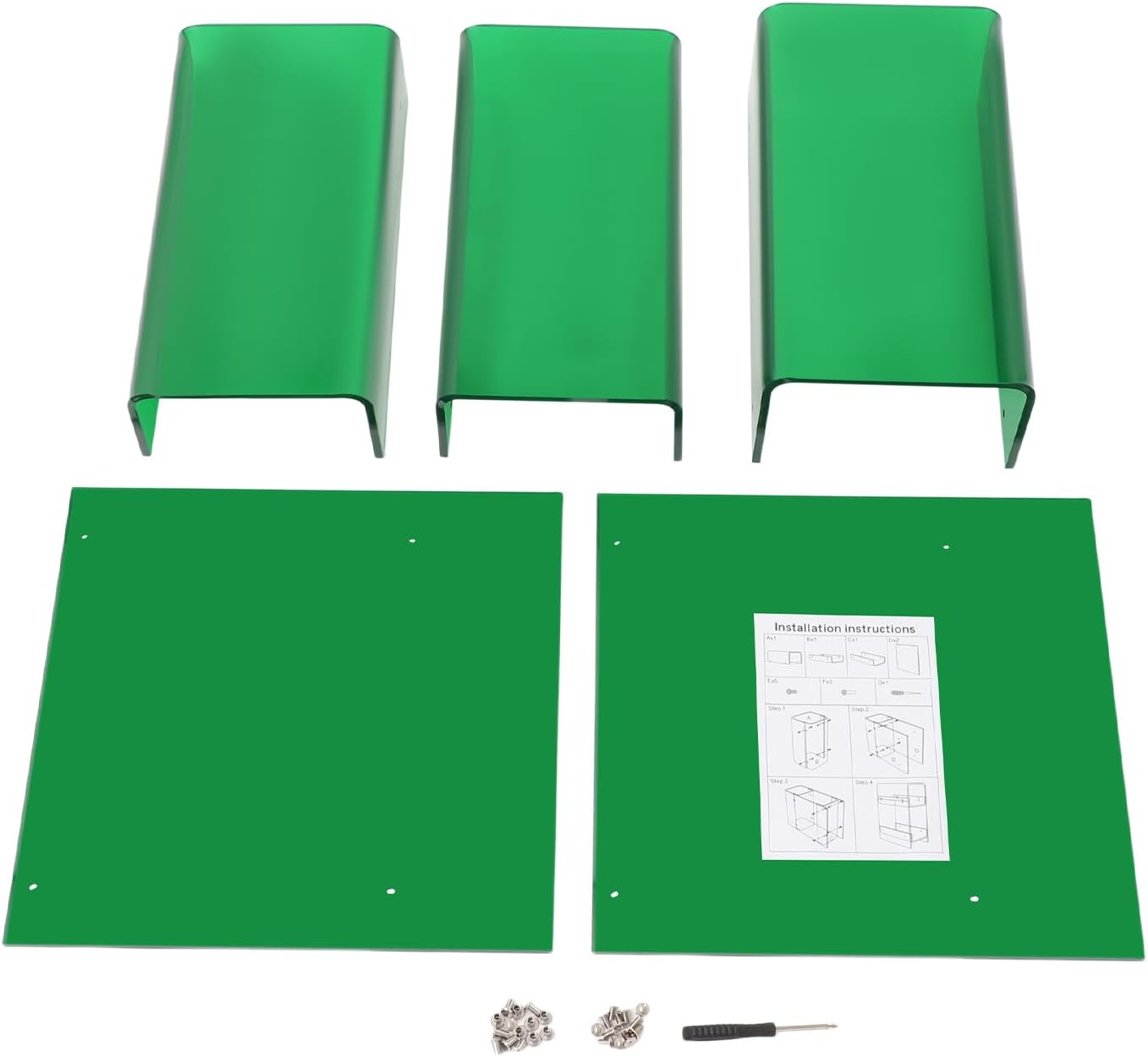 Clear Acrylic End Table, 2 Tier Narrow Acrylic Side Table Minimalist Nightstand Skinny Bedside Table for Bedroom Living Room Home Decor 8.7" W X 15.7" D X 21.6" H (Green)