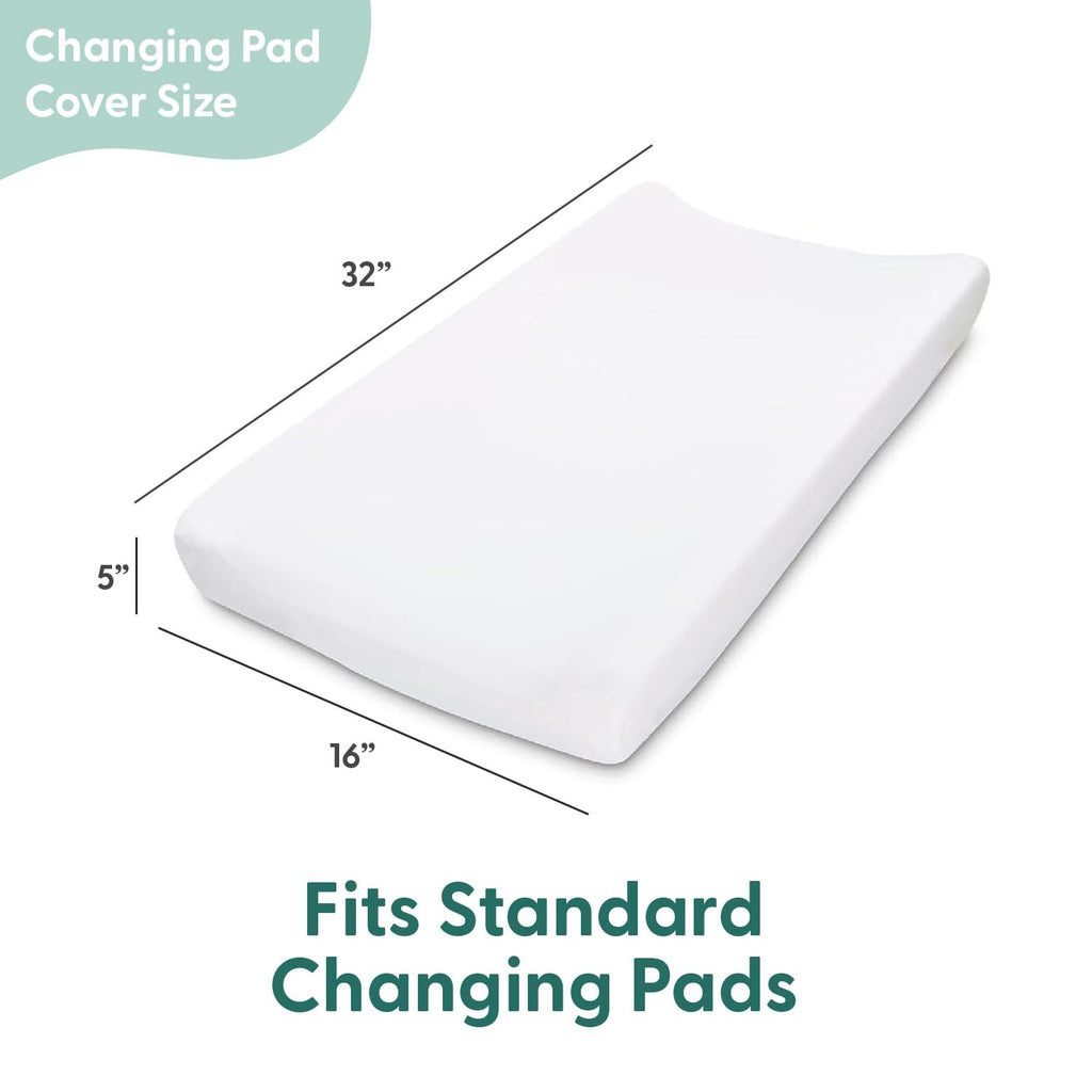 The Peanutshell Minky Dot Diaper Changing Pad Cover - Ultra Soft Baby Mat Cover for Girls, Fits 16” x 32” Changing Table Pads - Pink, 2 Pack