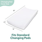 The Peanutshell Minky Dot Diaper Changing Pad Cover - Ultra Soft Baby Mat Cover for Girls, Fits 16” x 32” Changing Table Pads - Pink, 2 Pack