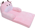 Foldable Kids Sofa Cute Cartoon Soft Comfortable Children Folding Couch Sofa Bed for Boys Girls Bedroom (2 Layers)