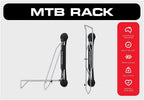 Steadyrack Bike Rack – Pivoting Mountain Bike Rack, Holds Up to 77 lbs, Fits 24"-29" Wheels, 2.1"-2.8" Tires, Foldable Wall Mount for Space-Saving Bicycle Storage
