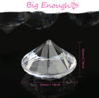 YGDZ Clear Acrylic Diamonds, 30mm Big Clear Crystals Diamond for Wedding Party Decoration Table Scatter Bridal Shower Vase Fillers, 1.5 Pounds