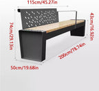 Patio Benches for Outdoors Park Chair Outdoor Bench Shopping Mall Seat Square Community Solid Wood Leisure Public Backrest Garden Benches for Outdoors