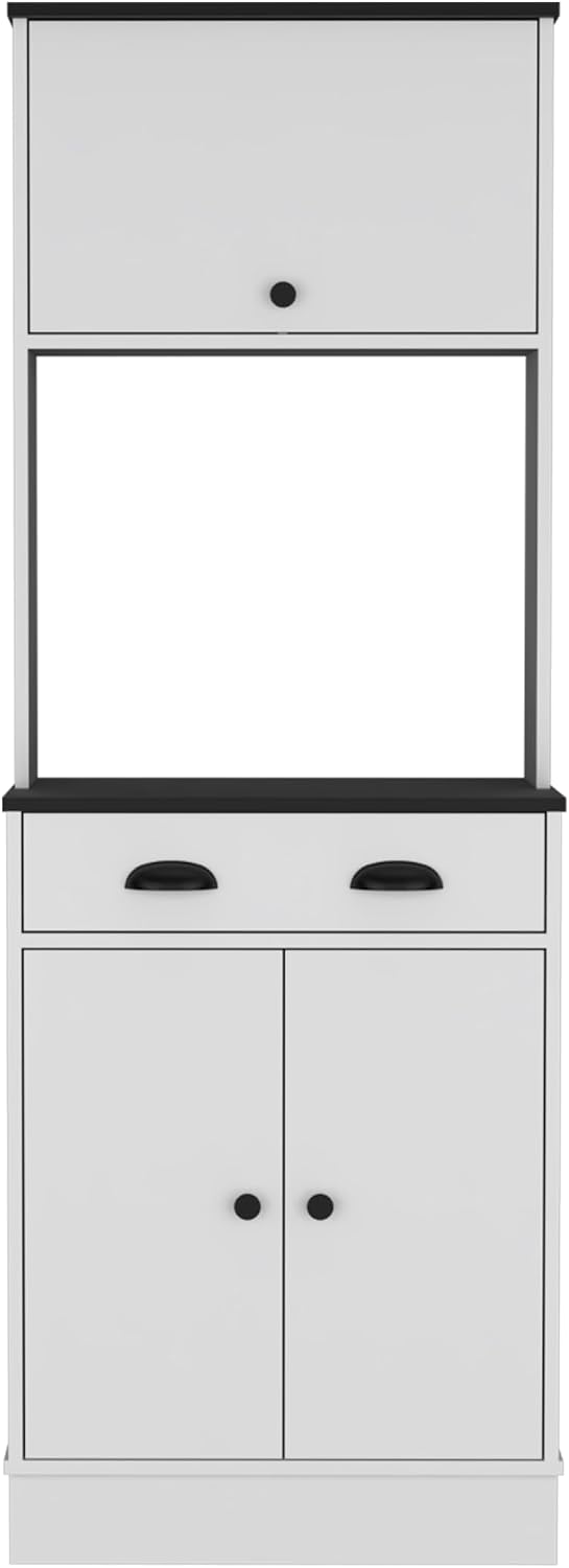 Tampa Kitchen Pantry with Drawer, 2 Cabinets, & Compact Design