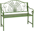 Garden Garden Double Bench, Indoor Balcony with Backrest Iron Chair, Outdoor Park Leisure Seating Seat