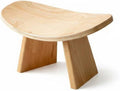 Meditation Bench Portable Seat Ergonomic Sitting Stool Wood Construction Removable Legs Suitable for Mindfulness Training Studio Outdoor Activity, Natural Wood, L