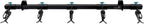 StoreYourBoard Lone Peak Ski Storage Rack, Wall Mount Organizer Holds 5 Pairs of Skis and Poles, Supports 300 lbs, 46 in x 8 in x 3.5 in
