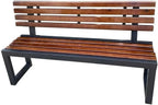 Patio Benches for Outdoors Park Chair Outdoor Bench Courtyard Shopping Mall Rest Back Solid Wood Garden Benches for Outdoors