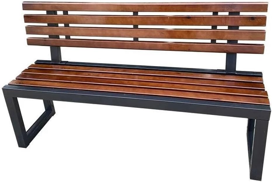 Patio Benches for Outdoors Park Chair Outdoor Bench Courtyard Shopping Mall Rest Back Solid Wood Garden Benches for Outdoors