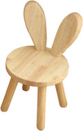 Kids Footstool Ottoman Small Wooden Chair Comfortable Ears Backrest Stable Structure Suitable for Children Bedroom Nursery Living Room