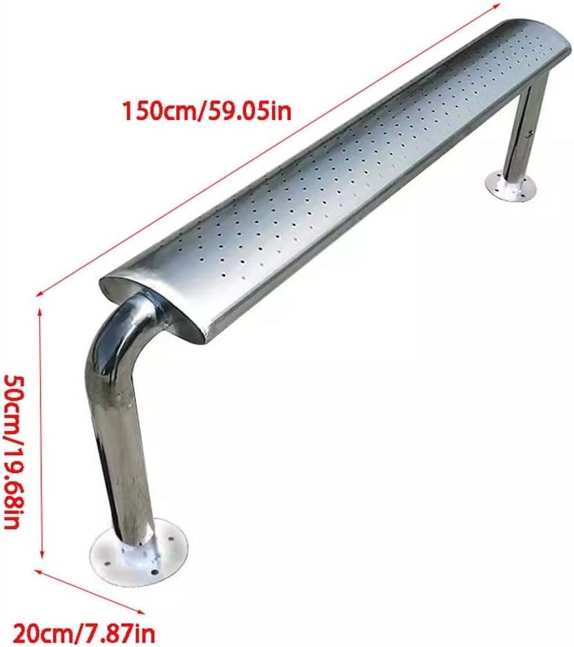Patio Benches for Outdoors Stainless Steel Bench Park Chair Outdoor Rest Simple Waiting Bus Garden Benches for Outdoors
