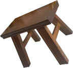 Small Wooden Bench for Boy Girl Versatile Foot Stool for High Beds Bathroom Plant Stand Shoe Changing Rustic Ages Construction