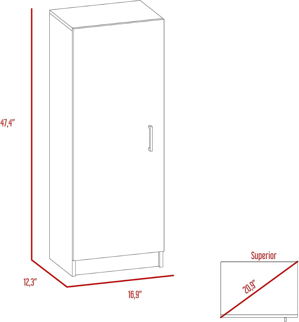 Modern Minimalist Pantry, Simple Single Door Cabinet with Storage,for Kitchen Home
