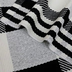 Fall Décor Plaid Rug, 2'4" x 3'7" Black&White Check Indoor/Outdoor Area Rug, Layering Rug for Hello/Welcome Doormat, Machine Washable Cotton Woven Rugs for Farmhouse Front Porch,Entryway
