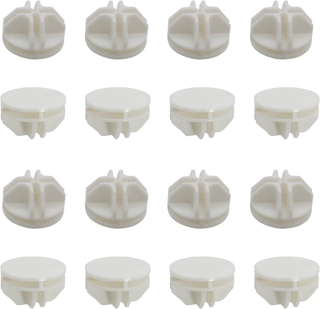 Bonsicoky 16 Pcs White Plastic Connector, Wire Grid Cube Connector for Modular Closet Storage Organizer and DIY Wire Cube Storage Unit