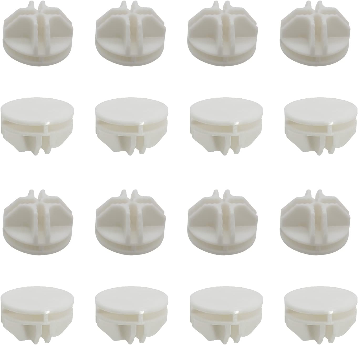 Bonsicoky 16 Pcs White Plastic Connector, Wire Grid Cube Connector for Modular Closet Storage Organizer and DIY Wire Cube Storage Unit