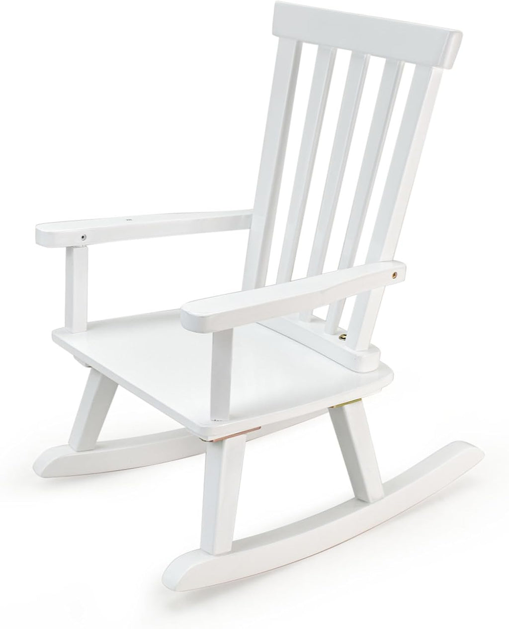 Kids Rocking Chair for Toddler and Small Baby Wooden Comfy Rocker Furniture Indoor Cozy Recliner for Bedroom Play Room Couch Outdoor White