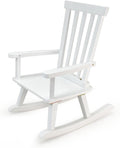 Kids Rocking Chair for Toddler and Small Baby Wooden Comfy Rocker Furniture Indoor Cozy Recliner for Bedroom Play Room Couch Outdoor White